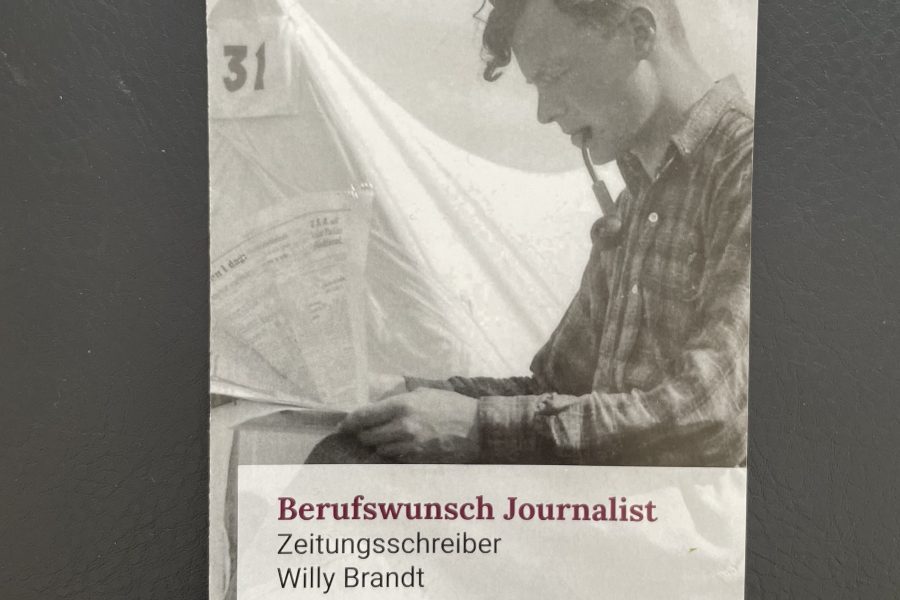 Flyer Ausstellung Willy Brandt-Zeitungsschreiber